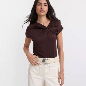 NWT LOFT Knotted Baby Tee | Size Medium | Style 776507